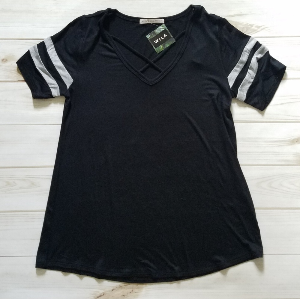 Striped short sleeve tee